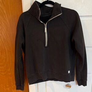 Vuori Women’s Washed Black Half-Zip Sweater